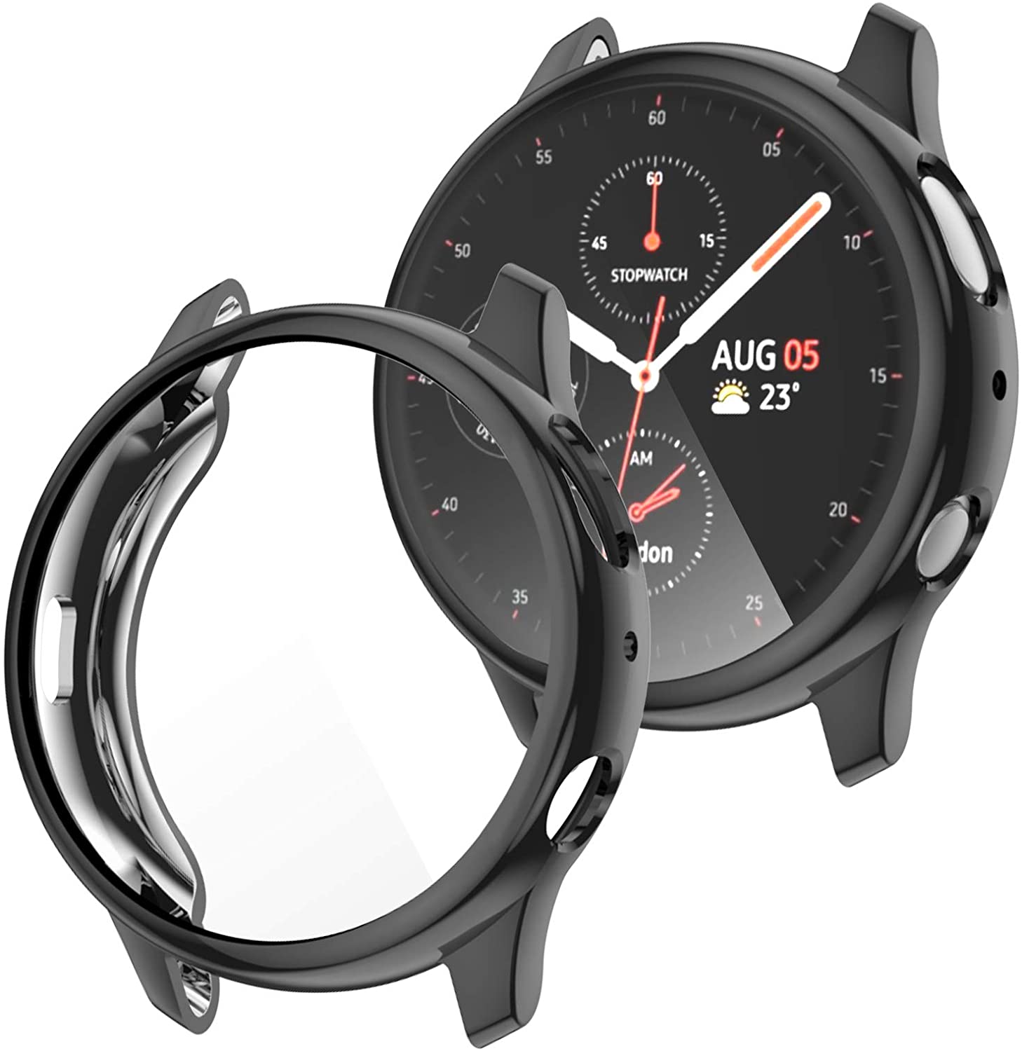Coque rigide en PC robuste et protecteur d'écran pour Samsung Galaxy Active Watch 2 Coque rigide en PC robuste et protecteur d'écran pour Samsung Galaxy Active Watch 2